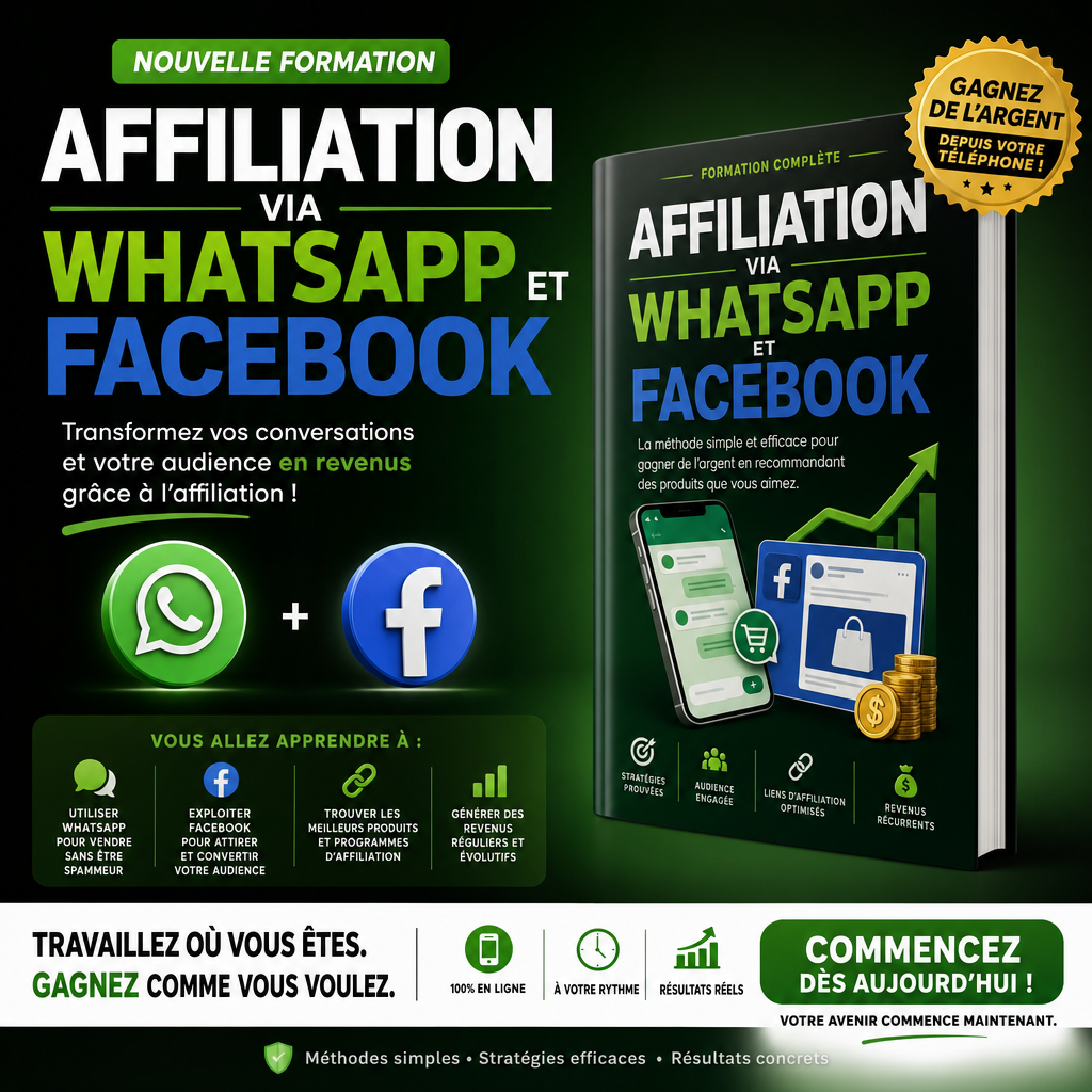 Affiliation via WhatsApp et Facebook